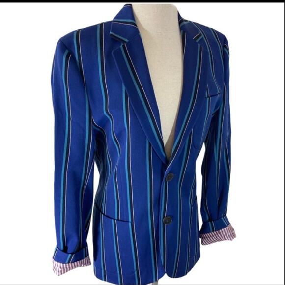 Blue striped boating blazer, NEW Jack Wills Ordway unisex preppy academic jacket - Picture 10 of 10